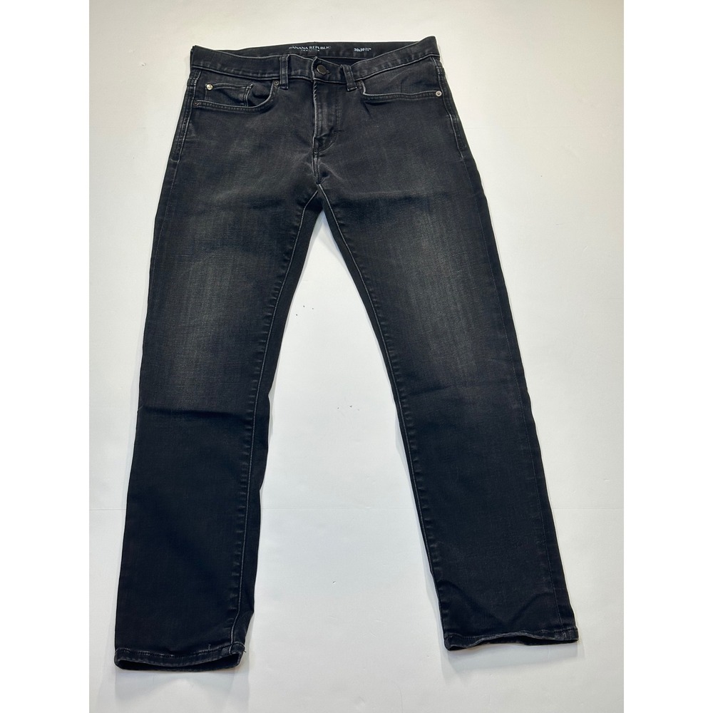 Banana Republic Traveler Slim Jeans Washed Black 30x30 Mens Denim Pants
